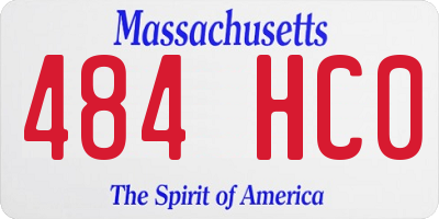 MA license plate 484HC0