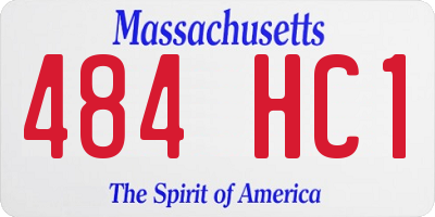 MA license plate 484HC1