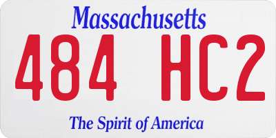 MA license plate 484HC2