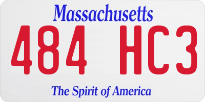 MA license plate 484HC3