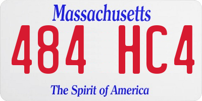 MA license plate 484HC4