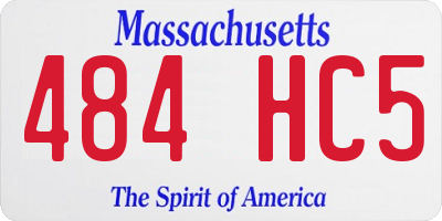 MA license plate 484HC5