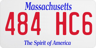 MA license plate 484HC6