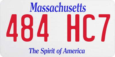 MA license plate 484HC7