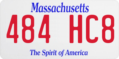 MA license plate 484HC8