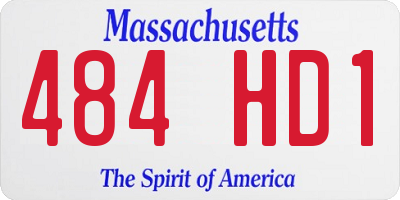 MA license plate 484HD1