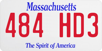 MA license plate 484HD3