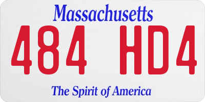 MA license plate 484HD4