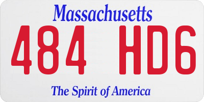 MA license plate 484HD6