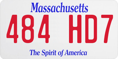 MA license plate 484HD7