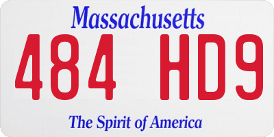 MA license plate 484HD9