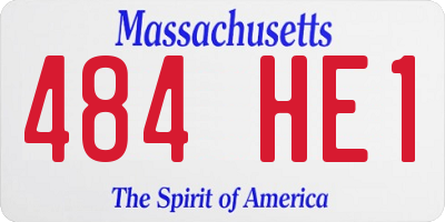 MA license plate 484HE1