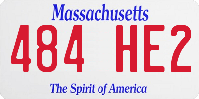 MA license plate 484HE2