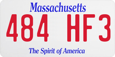MA license plate 484HF3