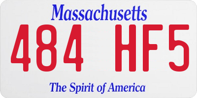 MA license plate 484HF5