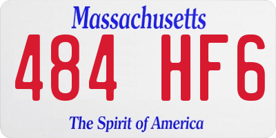 MA license plate 484HF6