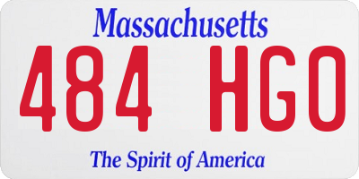 MA license plate 484HG0