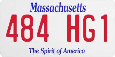 MA license plate 484HG1