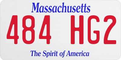 MA license plate 484HG2