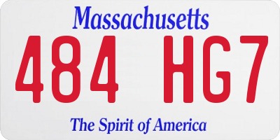 MA license plate 484HG7