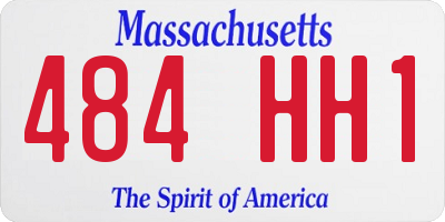 MA license plate 484HH1