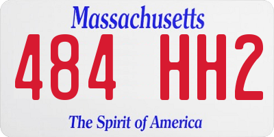 MA license plate 484HH2