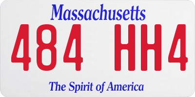 MA license plate 484HH4