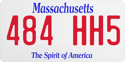 MA license plate 484HH5