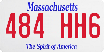 MA license plate 484HH6