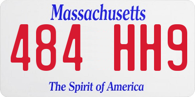 MA license plate 484HH9