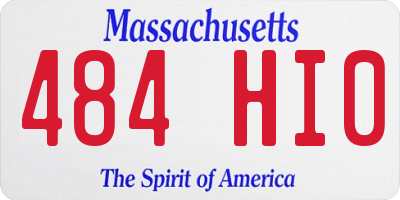 MA license plate 484HI0