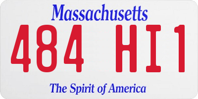 MA license plate 484HI1