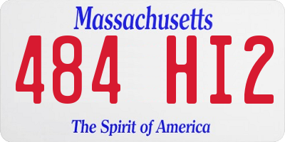 MA license plate 484HI2