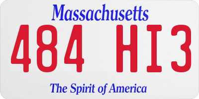 MA license plate 484HI3