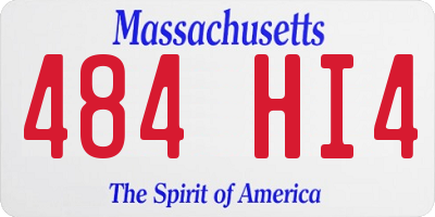 MA license plate 484HI4