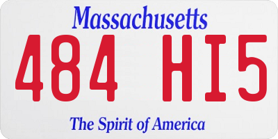 MA license plate 484HI5