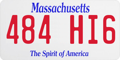 MA license plate 484HI6