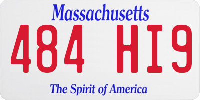 MA license plate 484HI9