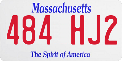 MA license plate 484HJ2