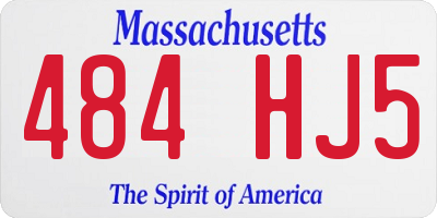 MA license plate 484HJ5