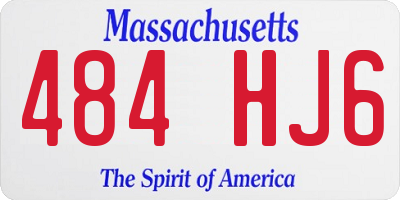 MA license plate 484HJ6