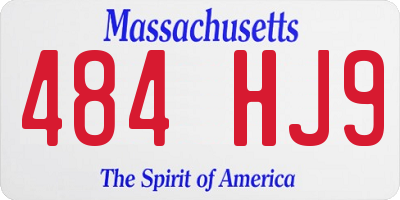 MA license plate 484HJ9