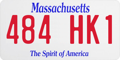 MA license plate 484HK1