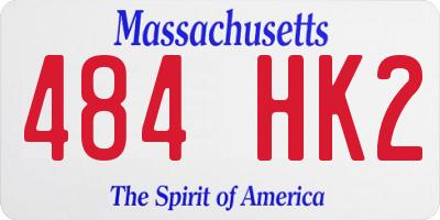 MA license plate 484HK2