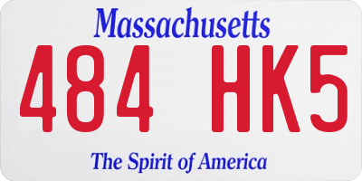 MA license plate 484HK5