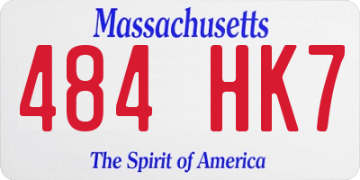 MA license plate 484HK7