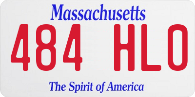 MA license plate 484HL0
