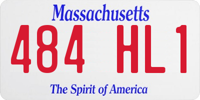 MA license plate 484HL1