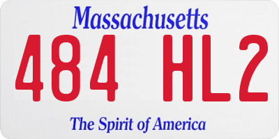 MA license plate 484HL2