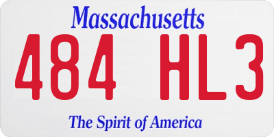 MA license plate 484HL3
